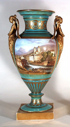 Inventory: Copeland & Garrett Antiques Copeland & Garrett Porcelain Topographical Vase, Circa 1838-47 $1,250