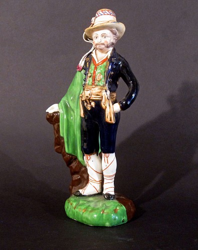 Chamberlain's Worcester Antique Chamberlain Worcester Figure of one of the Rainer Brother Tyrolese Singers, Circa 1828 $1,250