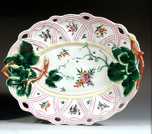 Inventory: First Period Worcester Porcelain First Period Worcester Porcelain Leaf Dishes, 1758-60 $6,500