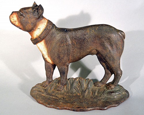 Bradley & Hubbard American Cast Iron Boston Terrier Door Stop-Bradley and Hubbard Company, Meriden CT, Circa 1925 $750