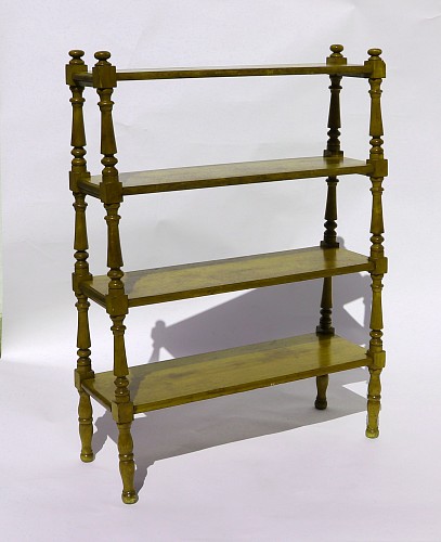 Inventory: American Furniture American Set of Walnut Four Tier Shelves, 1840 $2,500