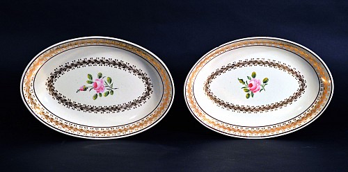 Neale & Co. Antique English Neale or Neale & Wilson Creamware Oval Dishes, Circa 1785-90 $1,500