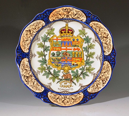 Pearlware Wedgwood Canadian Series Toronto Ontario, Pottery Armorial  Plate, 1911 $450
