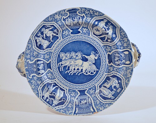 Spode Factory Spode Greek Pattern Blue Printed Hot Water Dish, 1810 $800