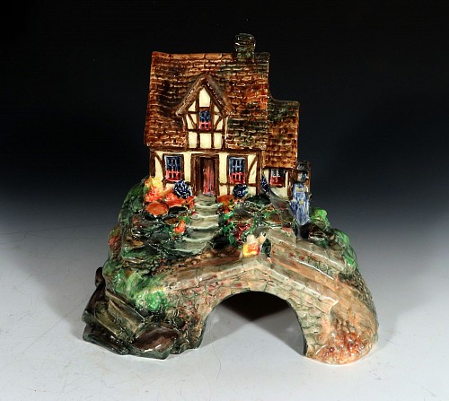 Inventory: Doulton Royal Doulton Pastille Pottery Bastiile Burner Tudor Watermill and Cottage, 1920-30 $1,500