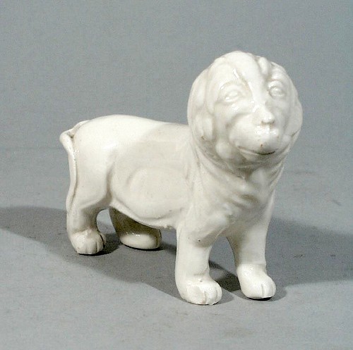 Chinese Export Porcelain Chinese Export Figure of a Lion after a European Porcelain Model, 19th Century $500