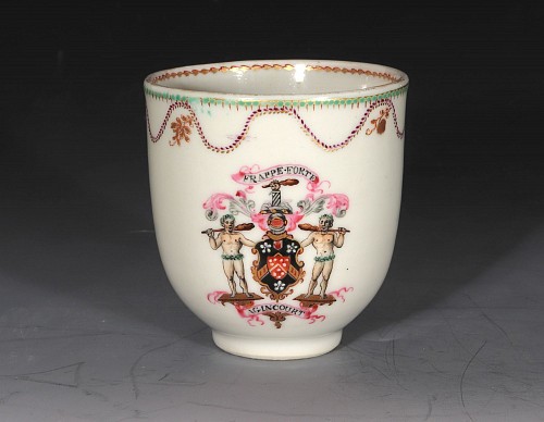 Chinese Export Porcelain Chinese Export Porcelain Armorial Large Tea Bowl, Arms of Wodehouse with Berkley in pretence, 1782 $500