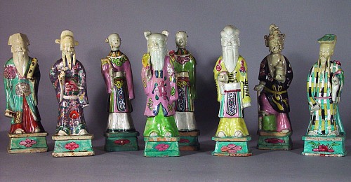 Inventory: Chinese Export Porcelain Chinese Export Porcelain Figures of Eight Immortals, Circa 1775-1785 SOLD &bull;