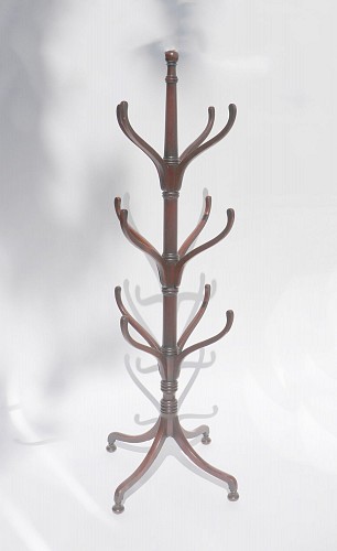 Inventory: British Furniture Regency Antique Mahogany Coat or Hat Stand, 1840 $1,850