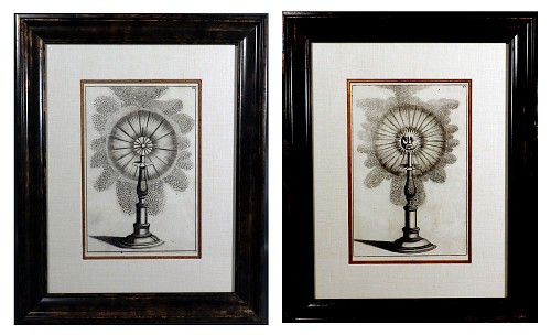 Inventory: Georg Andreas Bockler 17th-century Georg Andreas Bockler’s Engravings of Architectural Fountains for Formal Gardens- A pair, Circa 1664 SOLD &bull;