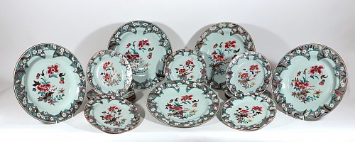 Chinese Export Porcelain Chinese Export Famille Rose Porcelain Service-Eighteen Pieces, Circa 1730-35 $25,500