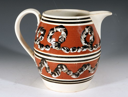 Inventory: Mocha Mocha Pottery Jug with Earthworm Designs, 1820 $2,500