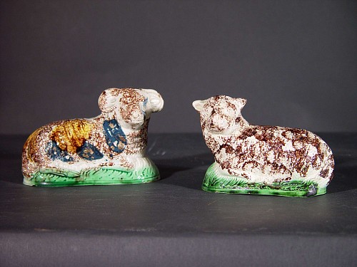 Inventory: Creamware Pottery Whieldon Pottery Creamware Ram and Sheep, 1765-75 SOLD &bull;
