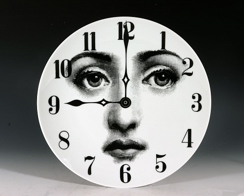Piero Fornasetti Fornasetti Themes & Variations Plate-Clock, Pattern Number 74, 1990s $785