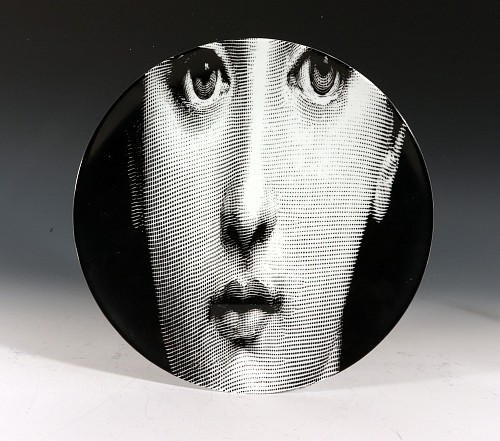 Inventory: Piero Fornasetti Fornasetti Themes & Variations Plate, Pattern Number 52 $795