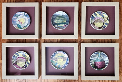 Piero Fornasetti Piero Fornasetti Framed Set of Coasters of the Months, "12 Mesi, 12 Soli" design, Early 1960s $3,750