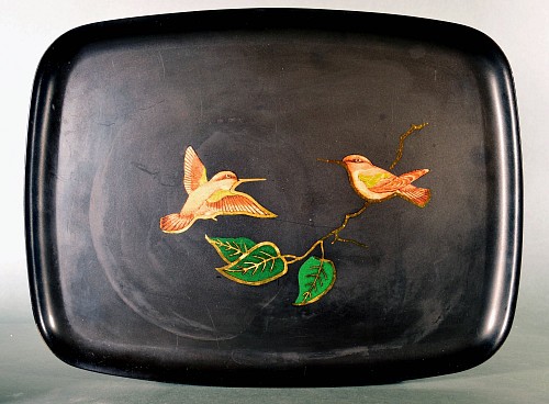 Inventory: Courac Huming Bird Couroc Tray, 1987 $120