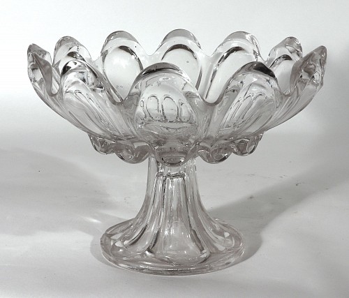 Inventory: American Glass American Sandwich Glass Footed Compote, 1860 $450