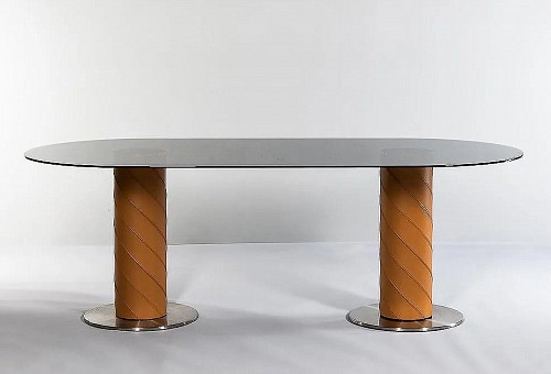 Inventory: Italian Design Giancarlo Vegni ""Rolling-2b"" Oval Table, Early 21st Century $7,000