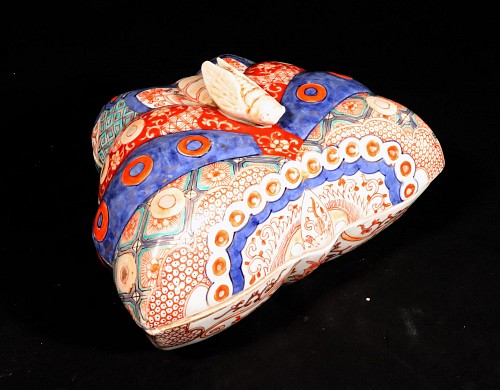 Inventory: Japanese Porcelain Japanese Imari Porcelain Large Box in the form of a Butterfly, 1865 $1,850