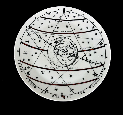Piero Fornasetti Vintage Piero Fornasetti Porcelain Astronomici Plate, #7, 1955 $550