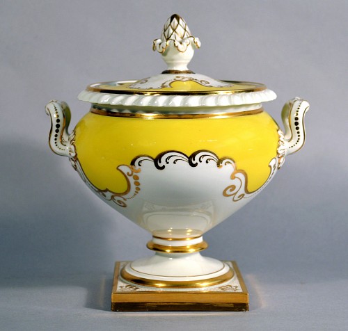 Inventory: Flight, Barr & Barr Factory Flight Barr & Barr Worcester Porcelain Yellow-ground Sauce Tureen and Cover, Circa 1792-1807 $1,250
