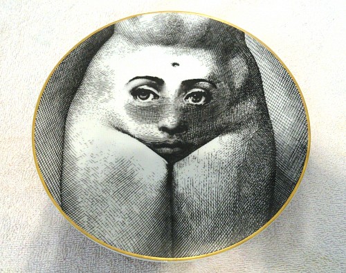 Inventory: Piero Fornasetti Piero Fornasetti Rosenthal Porcelain Plate, Themes and Variations, Motiv 19, 1980s $785