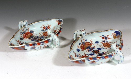 Inventory: Chinese Export Porcelain Chinese Export Porcelain Kangxi Period Imari Sauceboats, 1700 $4,500