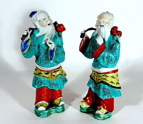 Inventory: Chinese Export Porcelain Chinese Export Porcelain Large Figures of Mythical Characters, Shouxing, God of Longevity, 1775 $12,000