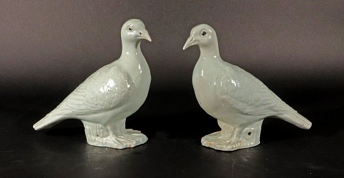Chinese Export Porcelain Chinese Export Porcelain Models of White Doves, 1790 $5,000