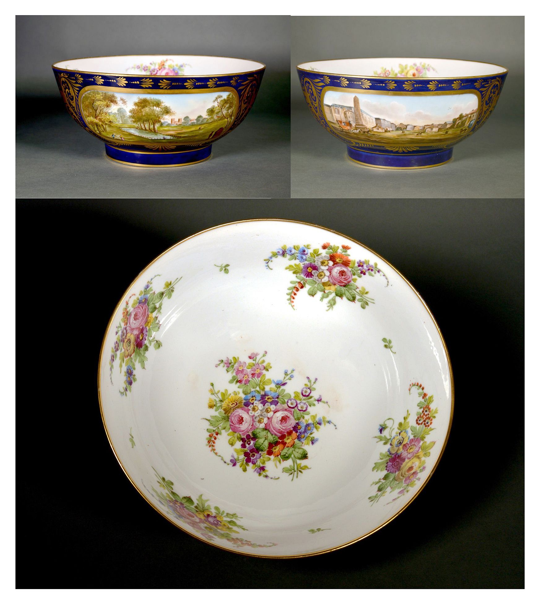 Large Weimar porcelain bowl fruit bowl fruit plate roses décor outlets 30s 40s