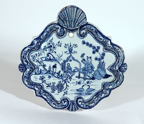 Dutch Delft Dutch Delft Blue & White Chinoiserie Plaque, 1750 $1,800