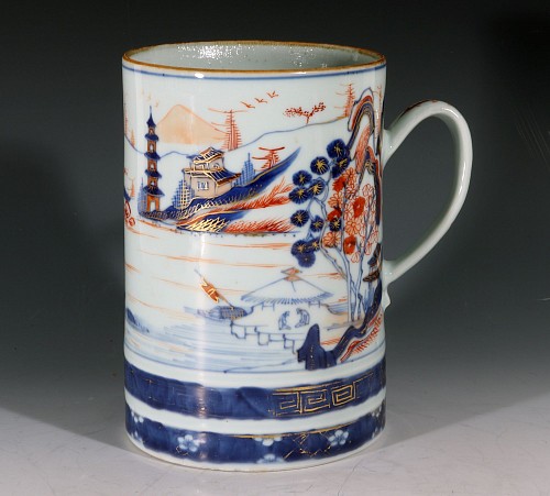 Chinese Export Porcelain Chinese Export Porcelain Imari Tankard, Kangxi Period $1,850