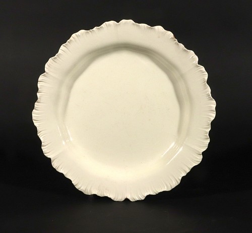Creamware Pottery English Shell-edge Creamware Plate, 1775-85 $750