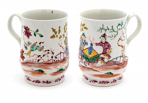 Bow Factory 18th-century Bow Porcelain Chinoiserie Tankard, 1760-65 $5,900