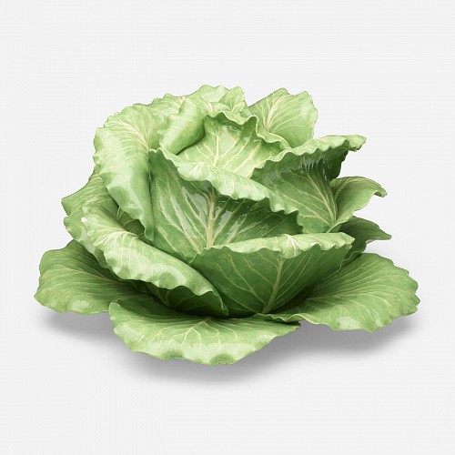 Dodie Thayer Dodie Thayer Large Lettuce Tureen and Underdish, Dated 1973 SOLD •