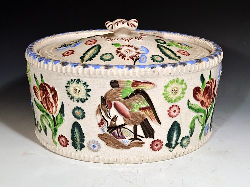 Pearlware English Pottery Game Pie Tureen and Cover, 1860s $1,250