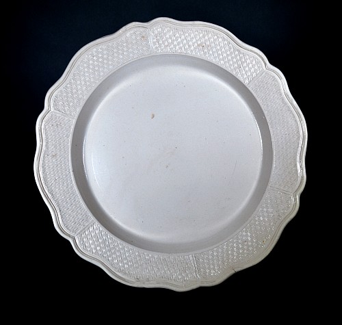 Salt Glazed Stoneware Staffordshire Saltglazed Stoneware Large Dish, 1755-60 $750