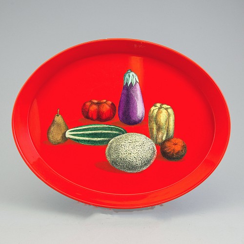 Inventory: Piero Fornasetti Piero Fornasetti Tray with Still Life Composition-Natura Morta Pattern, Early 1950s $3,500