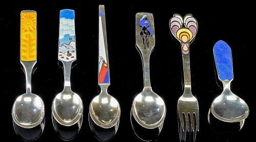 Six Christmas Spoons