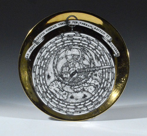 Piero Fornasetti Vintage Piero Fornasetti Porcelain Astrolabe Plate, No 5 in Series, 1960s-mid 1970s $400