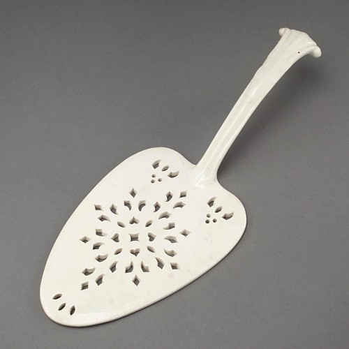 Creamware Pottery Wedgwood Creamware Fish Slice Server, 19th Century SOLD •