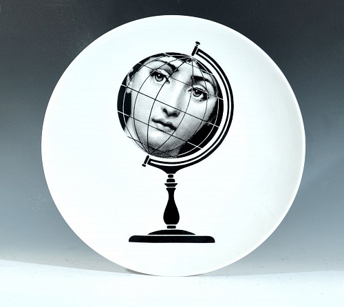 Piero Fornasetti Fornasetti Themes & Variations Plate, Number 119, the iconic image of  Lina Cavalieri as a Globe, Atelier Fornasetti, 1980s-1990 $785