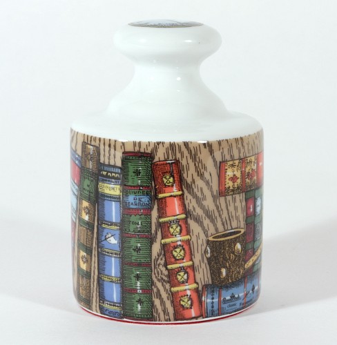 Piero Fornasetti Rosenthal Fornasetti Porcelain Paperweight, Rosenthal Classic, Libreria Pattern, (Library), 1980s $850