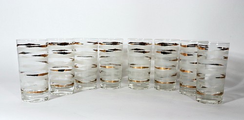 Vintage Fred Press Vintage Glasses-Set of Eight, 1950s-60s $250