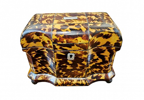 Inventory: English Regency Tortoiseshell Double Tea Caddy, 1810 $4,250