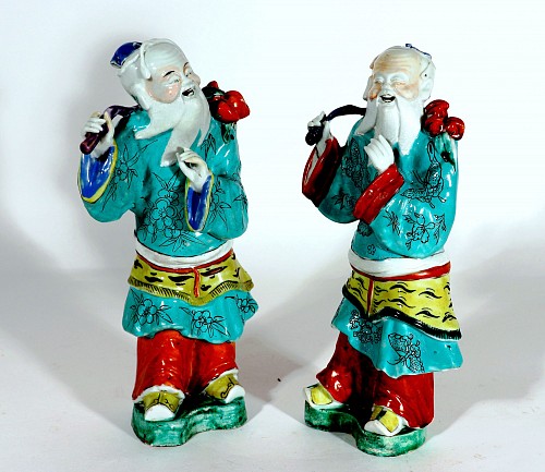 Chinese Export Porcelain Chinese Export Porcelain Large Figures of Mythical Characters, Shouxing, God of Longevity, 1775 $12,000