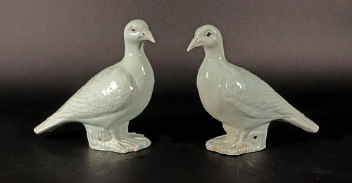 Chinese Export Porcelain Chinese Export Porcelain Models of White Doves, 1790 SOLD •