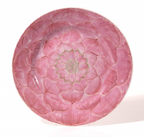 Inventory: Chinese Export Porcelain Chinese Porcelain Lotus Leaf Dish, 1820-30 $1,000