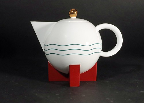 Inventory: Swid Powell Michael Graves Big Dripper Ceramic Coffee Pot for Swid Powell, 1987 $650